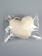 Пушистик на кольце "Сердце с жемчужной подвеской" белый 13х9 см 10967168