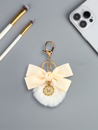 Брелок для ключей на кольце с карабином «Пушистик: Бант с подвеской», белый, на рюкзак, сумку, 12×5×5 см - Фото 3