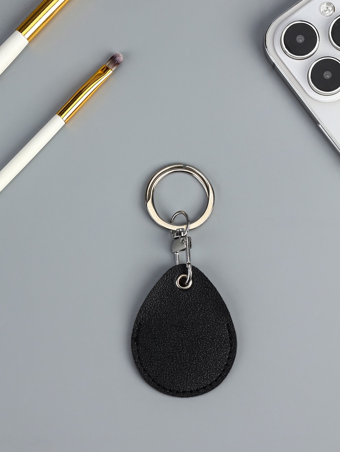 Брелок чехол для магнитных ключей, капля, чёрный 4,4х5,5 см