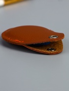 Брелок - чехол для магнитных ключей домофона, капля, рыжий, под нанесение, 4.4×5.5 см - Фото 3