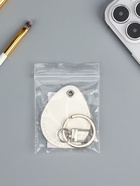 Брелок - чехол для магнитных ключей домофона, капля, белый, под нанесение, 4.4×5.5 см  (артикул 10967174)  большой выбор товаров оптом и в розницу по низким ценам с доставкой