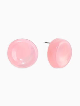 Серьги пластик «Леденец», d=2 см, с разводами белыми, розовые  (артикул 10967844)  большой выбор товаров оптом и в розницу по низким ценам с доставкой