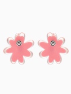 Серьги пластик «Цветочек летний», с блёсткой, розовые - Фото 2