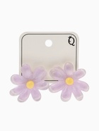 Серьги пластик «Цветочек летний», с блёсткой, фиолетовые - Фото 3