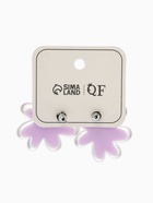 Серьги пластик "Цветочек летний" с блёсткой, цвет фиолетовый  (артикул 10967849)  большой выбор товаров оптом и в розницу по низким ценам с доставкой