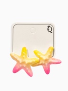Серьги пластик «Морская звезда», жёлтый, розовый  (артикул 10967855)  большой выбор товаров оптом и в розницу по низким ценам с доставкой