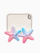 Серьги пластик «Морская звезда», розовый, голубой  (артикул 10967856)  большой выбор товаров оптом и в розницу по низким ценам с доставкой