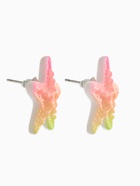 Серьги пластик «Морская звезда», розовый, зелёный  (артикул 10967857)  большой выбор товаров оптом и в розницу по низким ценам с доставкой