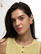 Серьги пластик «Цветок Лилии», жёлтый, оранжевый - Фото 5