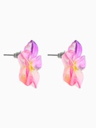 Серьги пластик «Цветок Лилии» прозрачные, блёстка, розовый, фиолетовый  (артикул 10967864)  большой выбор товаров оптом и в розницу по низким ценам с доставкой
