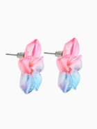 Серьги пластик «Цветок Лилии» прозрачные, блёстка, розовый, голубой - Фото 2