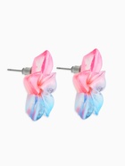 Серьги пластик «Цветок Лилии», прозрачные, блёстка, розовый, голубой - Фото 3