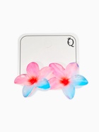 Серьги пластик «Цветок Лилии», прозрачные, блёстка, розовый, голубой - Фото 4
