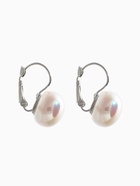 Серьги пластик «Майорика», круг, белые в серебре - Фото 3