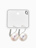 Серьги пластик «Майорика» круг, белые в серебре  (артикул 10967896)  большой выбор товаров оптом и в розницу по низким ценам с доставкой