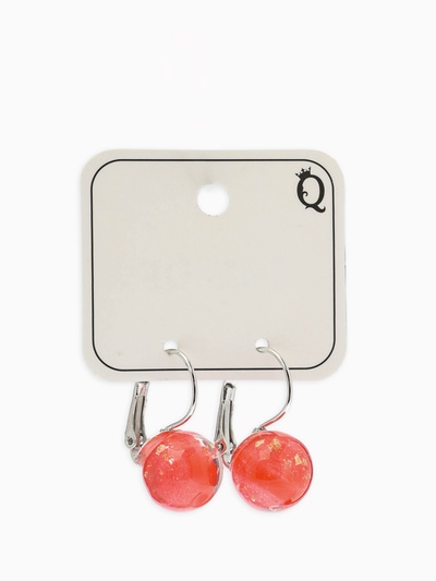 Серьги с поталью «Шарик», МИКС в серебре