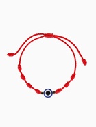 Браслет-оберег «Красная нить. Узлы с бусиной Око Фатимы», d=6 см, красный, синий - Фото 1