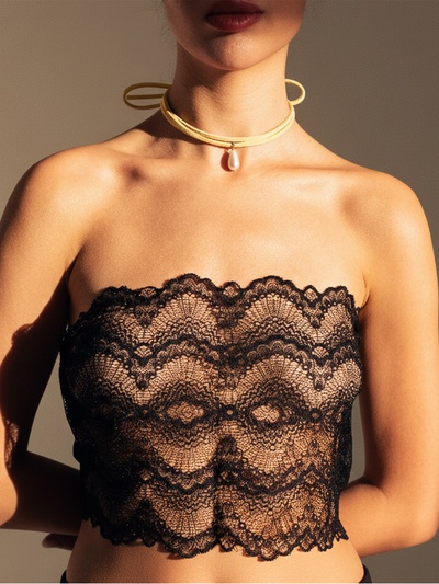 Чокер на шнурке с подвеской «Жемчужная капля», L=134 см, белый, жёлтый