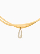 Чокер «Капля» жемчужная на шнурке, цвет бело-молочный в золоте, L=134 см  (артикул 10969416)  большой выбор товаров оптом и в розницу по низким ценам с доставкой