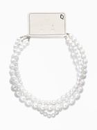 Чокеры из бусин «Сияние жемчуга», 3 шт., бусины №14.10, 8, L=43 см, белый в серебре  (артикул 10969428)  большой выбор товаров оптом и в розницу по низким ценам с доставкой