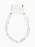 Чокер «Сияние жемчуга", сердце мятое, L=37см+8см удлинение, цвет белый в серебре  (артикул 10969429)  большой выбор товаров оптом и в розницу по низким ценам с доставкой
