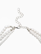 Чокер «Сияние жемчуга. Сердце мятое», L=45 см, белый в серебре - Фото 4