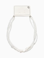 Чокер «Сияние жемчуга. Сердце мятое», L=45 см, белый в серебре - Фото 5