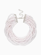 Чокер-бусы многослойный «Жемчужная императрица», 12 рядов, №6, L=30 см+10 см, белый в серебре - Фото 2