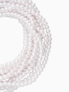 Чокер «Императрица» с жемчугом, 12 рядов, №6, L=30см+10см, цвет белый в серебре  (артикул 10969431)  большой выбор товаров оптом и в розницу по низким ценам с доставкой