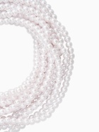 Чокер-бусы многослойный «Жемчужная императрица», 12 рядов, №6, L=30 см+10 см, белый в серебре - Фото 3
