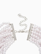 Чокер-бусы многослойный «Жемчужная императрица», 12 рядов, №6, L=30 см+10 см, белый в серебре - Фото 4