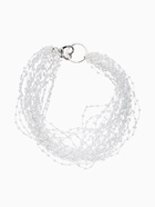 Чокер на леске многослойный «Жемчужная Богема», бусина №3, L=43 см, белый - Фото 3