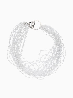 Чокер «Богема» с жемчугом на леске, воздушное, бусина№3, L=43 см, цвет белый  (артикул 10969433)  большой выбор товаров оптом и в розницу по низким ценам с доставкой