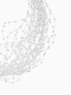 Чокер на леске многослойный «Жемчужная Богема», бусина №3, L=43 см, белый - Фото 4