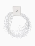 Чокер на леске многослойный «Жемчужная Богема», бусина №3, L=43 см, белый - Фото 6