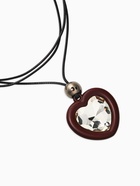 Кулон на шнурке стиль "Сердце" бусина, регулируемый, 90см, цвет бордово-чёрный  (артикул 10971742)  большой выбор товаров оптом и в розницу по низким ценам с доставкой