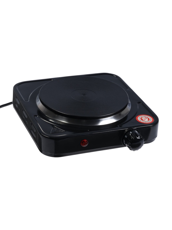 Плитка электрическая LHP-002, 1 конфорка, 1000 Вт, нагреватель диск, чёрная - Фото 1