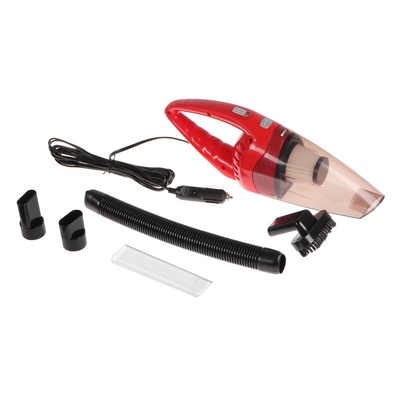 УЦЕНКА Пылесос автомобильный Cartage CYCLONE TURBO 100 Вт, 12 В, 5 насадок, красный