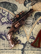 Панно настенное в раме с макетом оружия сувенирного «Карта. Револьверы и 4 пули», 35×43×4.5 см - Фото 2