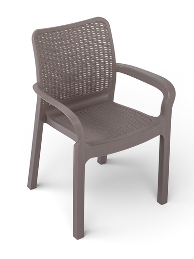 Стул садовый Rattan, 50.6×58×83.3 см, пластиковый, цвет французский платан