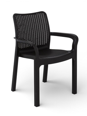 Стул садовый Rattan, 50.6×58×83.3 см, пластиковый, цвет горький шоколад
