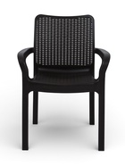 Стул садовый Rattan, 50.6×58×83.3 см, пластиковый, цвет горький шоколад - Фото 2
