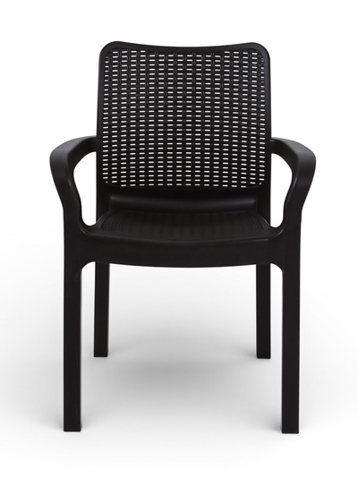 Стул садовый Rattan, 50.6×58×83.3 см, пластиковый, цвет горький шоколад