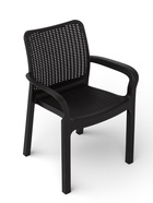 Стул садовый Rattan, 50.6×58×83.3 см, пластиковый, цвет горький шоколад - Фото 3