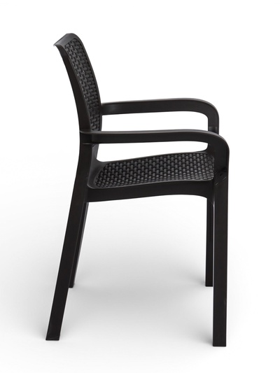 Стул садовый Rattan, 50.6×58×83.3 см, пластиковый, цвет горький шоколад