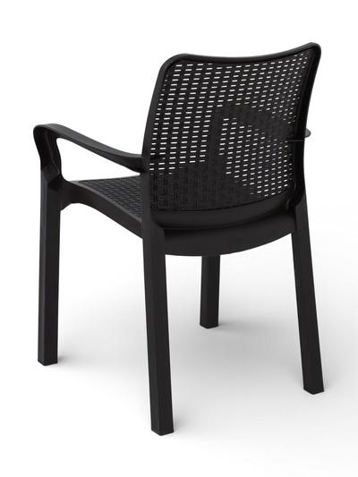Стул садовый Rattan, 50.6×58×83.3 см, пластиковый, цвет горький шоколад