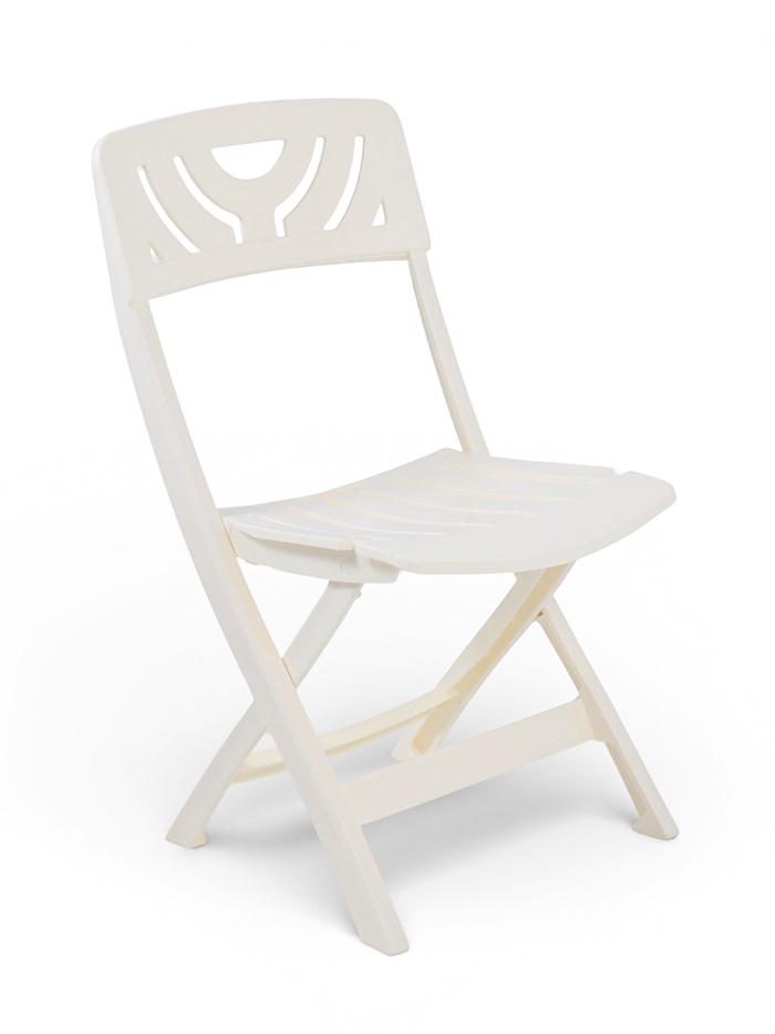 Стул садовый Decorona DeRiviera, 46×50×82 см, пластиковый, белый - Фото 1