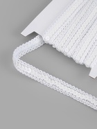 Лента декоративная пайетки 12мм*10±0,5ярд(9,1м±0,5м) белый АУ  (артикул 4443696)  большой выбор товаров оптом и в розницу по низким ценам с доставкой