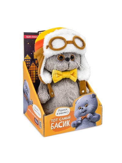 Мягкая игрушка «Кот Басик - авиатор», мультсериал, 19 см