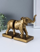 Держатель - подставка для книг полистоун «Слон», набор 2 шт., 12×21×18 см - фото 809537726